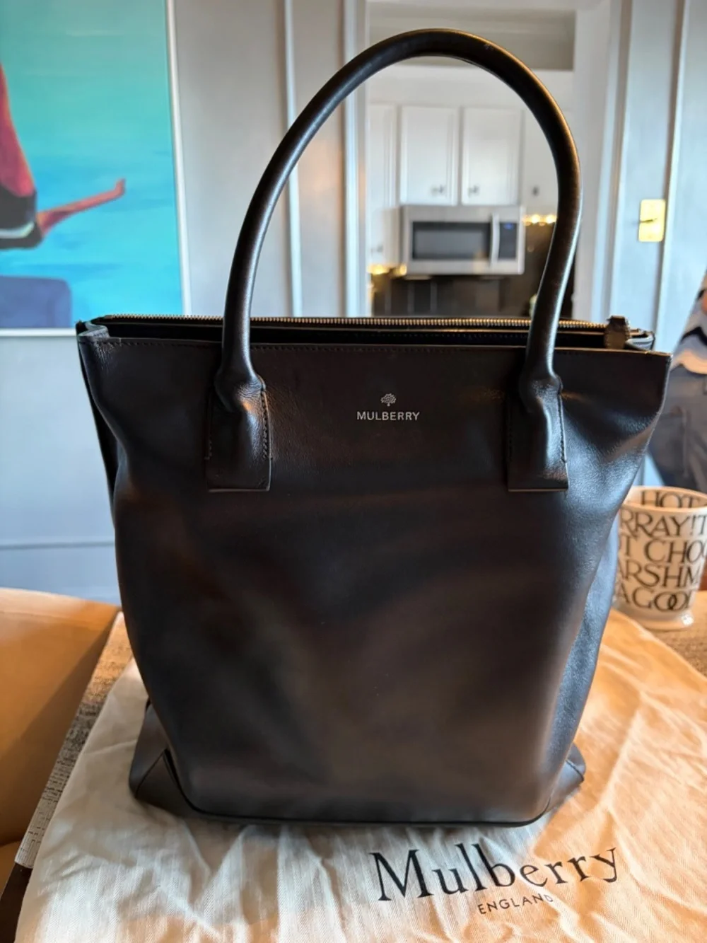 Mulberry Arundel Black Nappa Calfskin Leather Bag